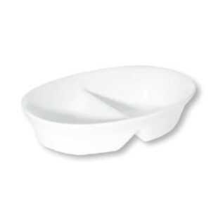 Prima - White - Oval Divided Bowl 20cm (6) Da-1085