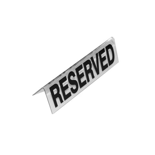 Reserved� Table Sign Plastic (clear) Rts0003