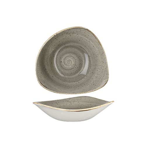 Stonecast - Peppercorn Grey Triangle Bowl 15.3cm (12) Cc-spgs-trb6.1