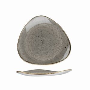 Stonecast - Peppercorn Grey Triangle Plate 31.1 Cm (6) Cc-spgs-tr12.1