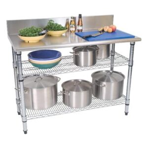 2tier Splash Back Work Table Wts1002