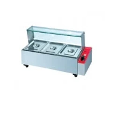 GATTO Electric 3-Div Bain Marie w/ Sneezegaurd - Incl. 3x GN1/2 & Lids