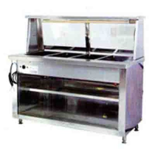 4 Division 1520mm Bain Marie With Sneeze Guard Econo Fm Bnmr9008o7