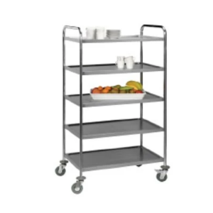 5 Tier Tea Trolley S/Steel Global TTS0005