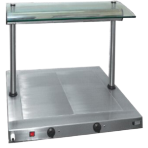 GATTO Sit-on Two Div Hot Plate w/ Sneeze Guard