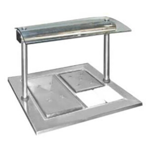 GATTO Two Plate Drop-In Carvery Unit w/ Spiked Plates & Small Cutting Board
