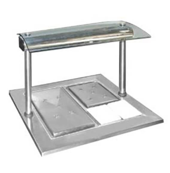 GATTO Two Plate Drop-In Carvery Unit w/ Spiked Plates & Small Cutting Board