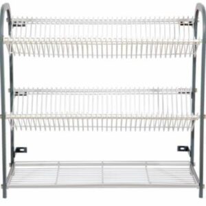 GATTO Wall Mount Crockery Rack - 76 Plates + Cup Rack - 3 Tier