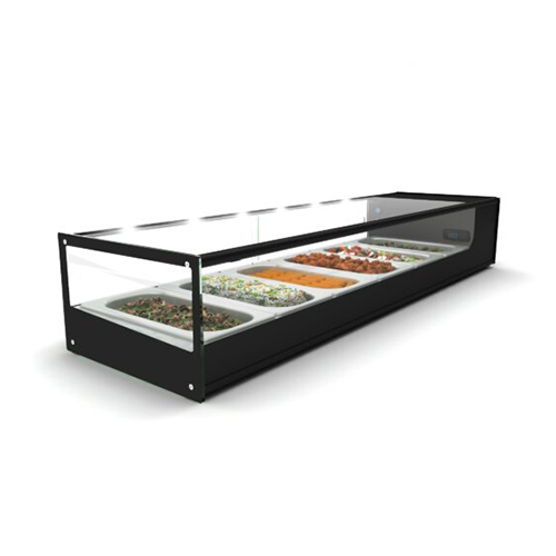 6 Insert Cold Food Bar Salvadore (Black) Square SDF7006