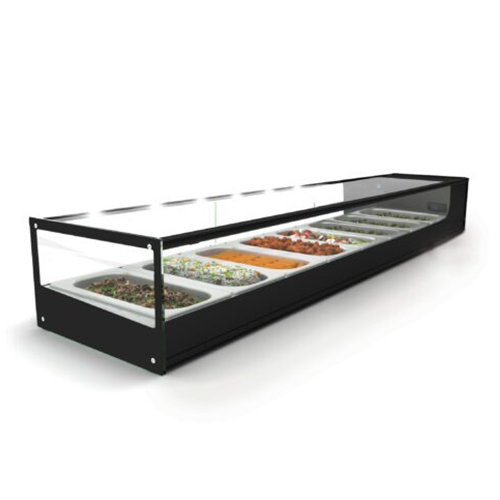 8 Insert Cold Food Bar Salvadore (Black) Square SDF7008