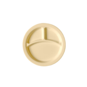 Dinner Plate 3 Compartment Polycarbonate 22.9CM Beige PDP0002-C